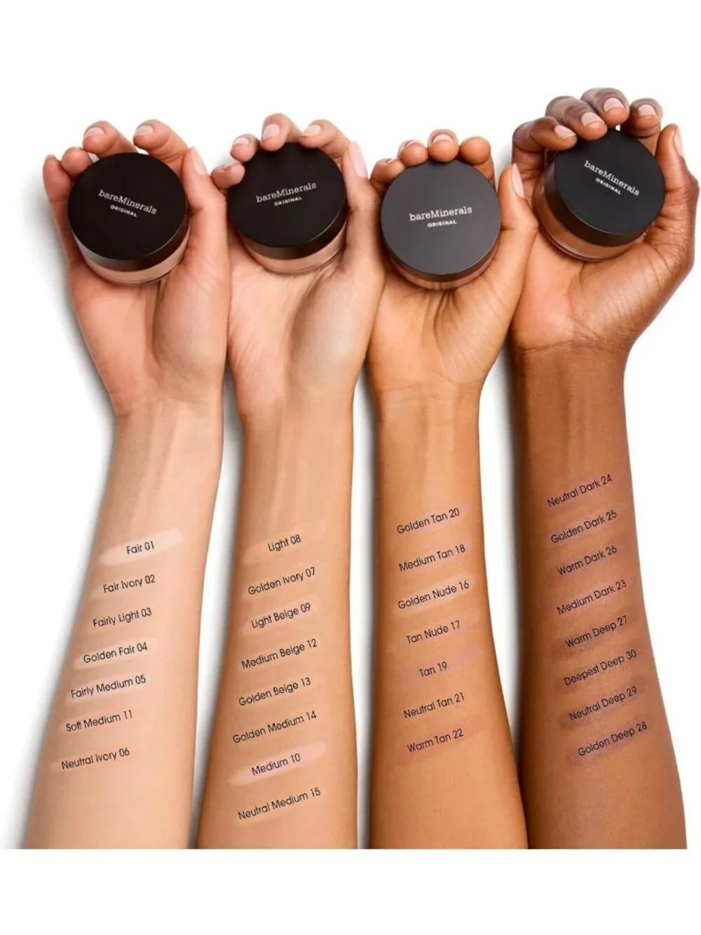 Loose Powder Foundation SPF 15 - Sheer to Full Coverage Face Makeup with Sun